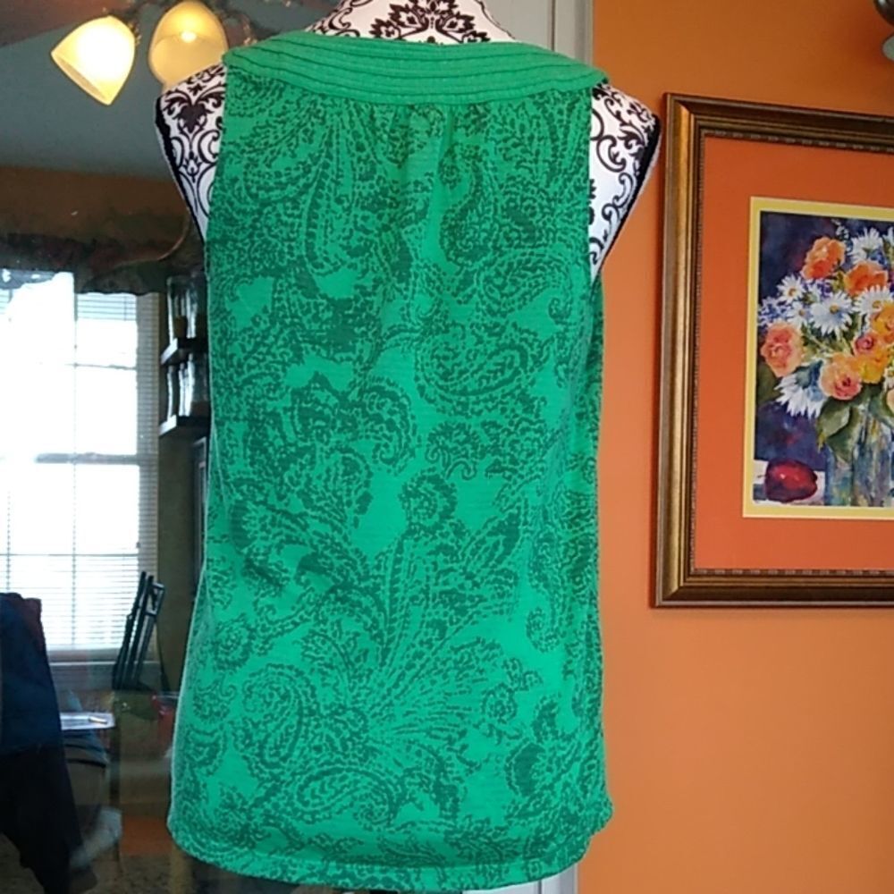 8/$20 Sonoma Size S Green Sleeveless T-shirt - Picture 3 of 5